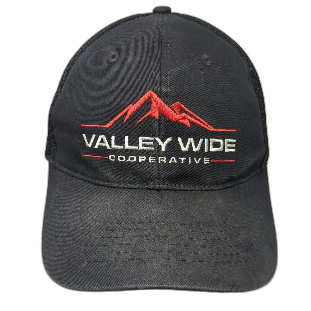 VIE Baseball Cap Black One Size Valley Wide Cooperative Mountain Mesh Back Hat